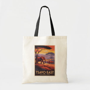 Tsavo East Nationalpark Kenia Illustration Reise Tragetasche