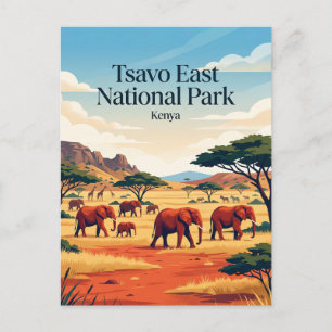 Tsavo-East-Nationalpark Kenia Postkarte