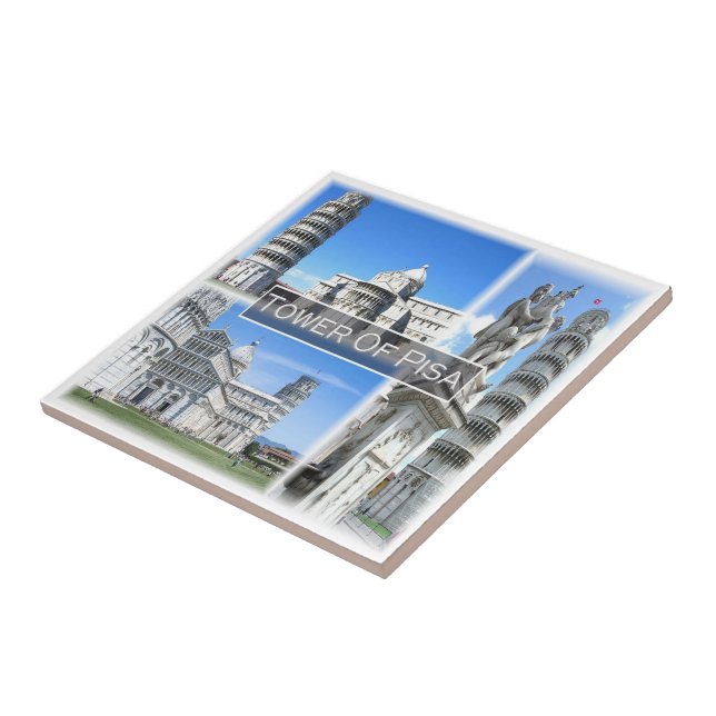 TSC032 LEANING TOWER OF PISA, Toskana, Fliese (Seite)