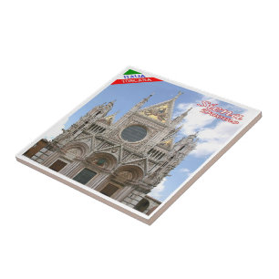 TSC049 SIENA, Die Kathedrale, Toskana, Fliese