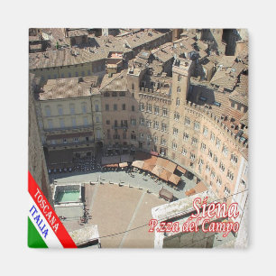TSC054 SIENA Piazza del Campo, Toskana, Kühlschran Magnet