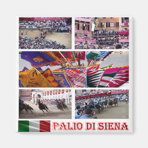 TSC060 SIENA, The Palio Mosaic, Toskana, Kühlschra Magnet