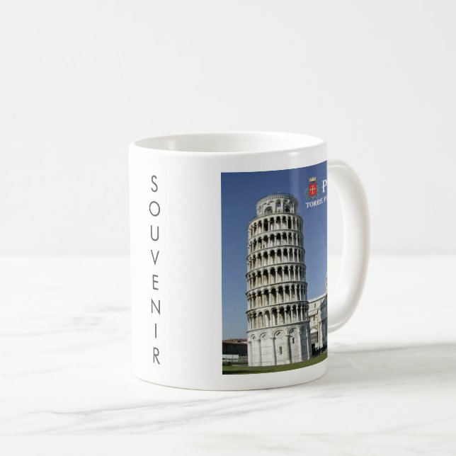 TSC096 LEANING TOWER of PISA, Toskana, Kaffeetasse (VorderseiteRechts)
