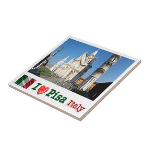 TSC098 PISA I Liebe, Piazza Duomo, Toskana, Fliese