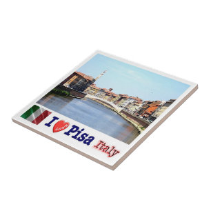 TSC100 PISA I Liebe, Lungarno, Toskana, Fliese
