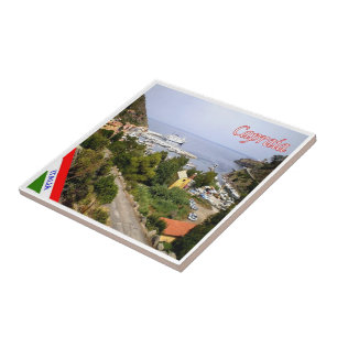 TSC127 CAPRAIA, Luftsicht, Toskana, Fliese
