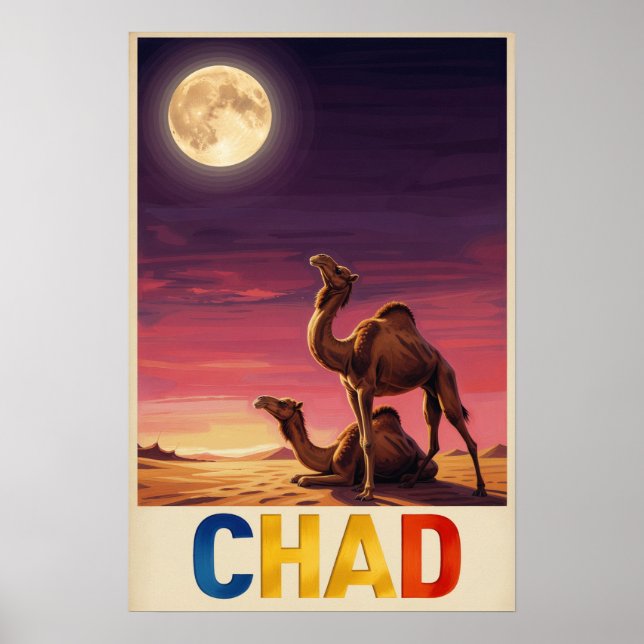 Tschad, Afrika Poster (Vorne)