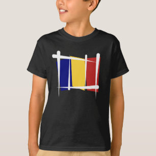 Tschad-Bürsten-Flagge T-Shirt