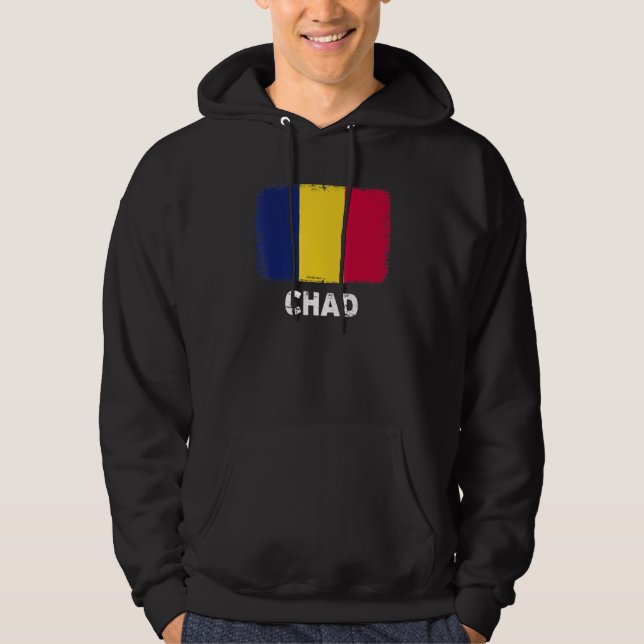 Tschad Flag Unterstützung chadische Menschen Fraue Hoodie (Vorderseite)