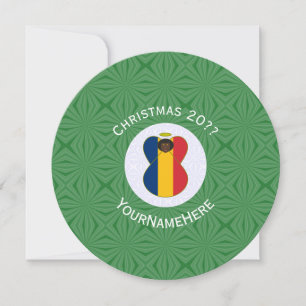 Tschad Flagge Engel Weihnachten Personalisiert Einladung