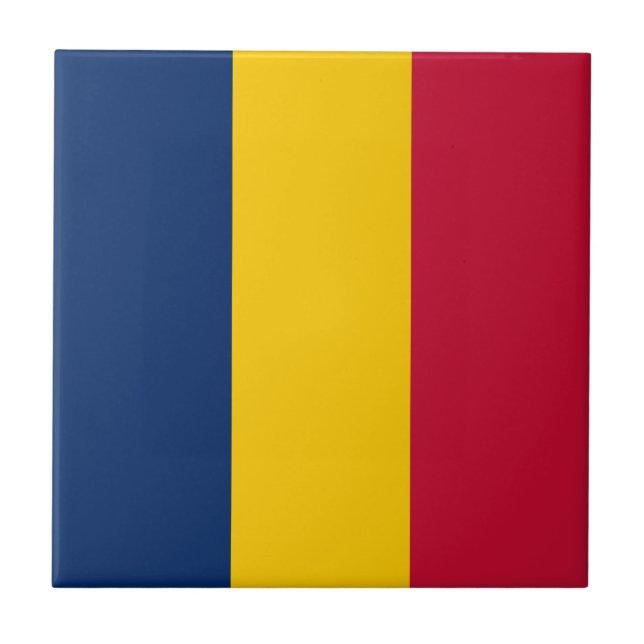 Tschad-Flagge Fliese (Vorderseite)