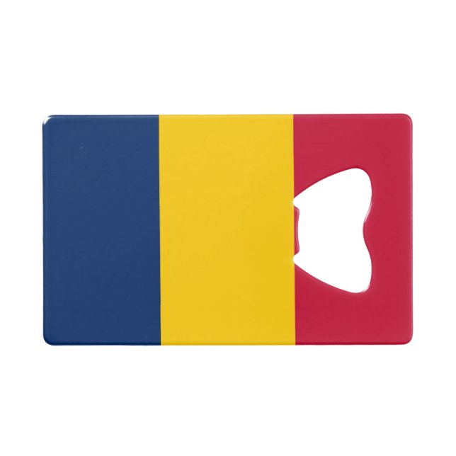 Tschad-Flagge Geldbeutel Flaschenöffner (Vorderseite (Horizontal))