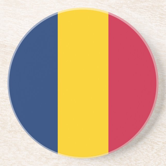 Tschad-Flagge Getränkeuntersetzer (Vorne)