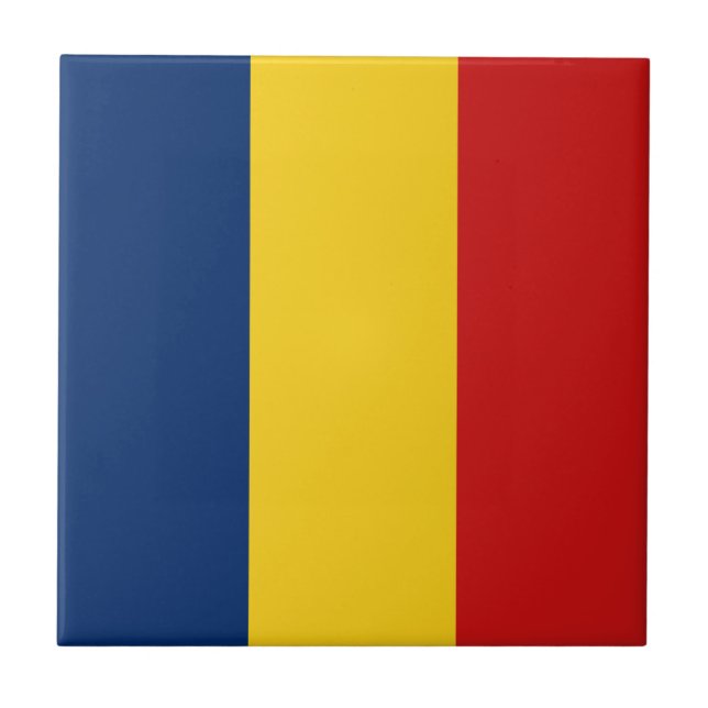 Tschad-Flagge Keramikfliese (Vorderseite)