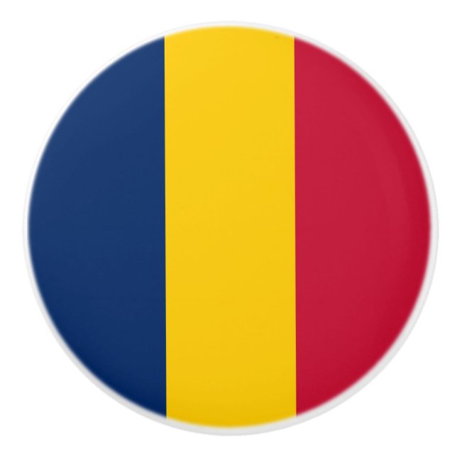 Tschad-Flagge Keramikknauf (Vorderseite)