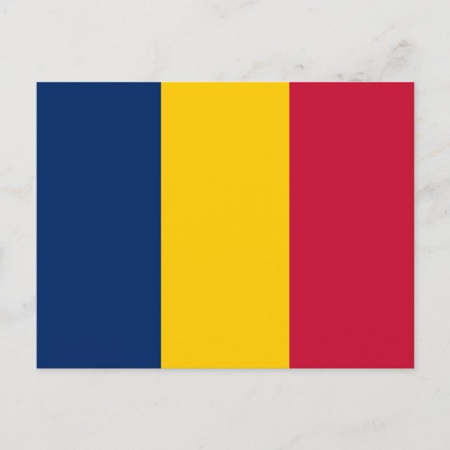 Tschad-Flagge Postkarte (Vorderseite)
