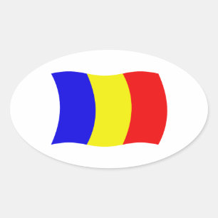 Tschad-Flaggen-Aufkleber Ovaler Aufkleber