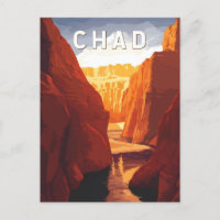 Tschad-Illustration Reise Kunst Vintage
