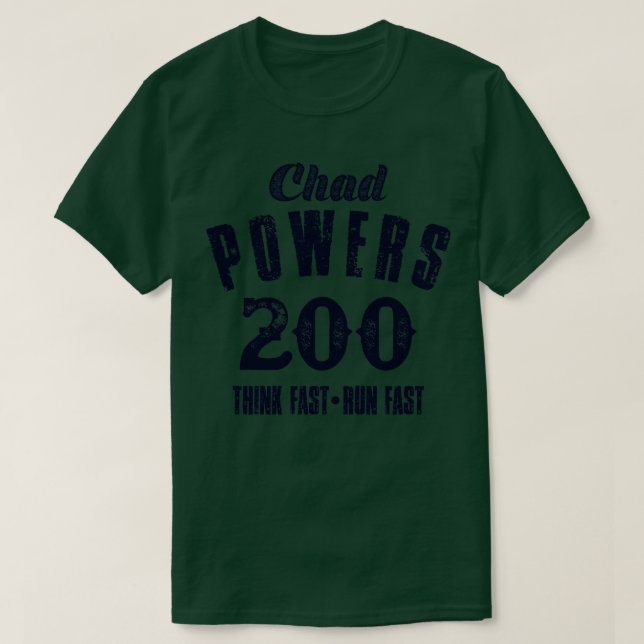 Tschad-Power 200 Vintager dunkelblauer Text T-Shirt (Design vorne)
