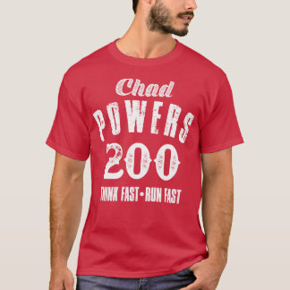 Tschad-Power 200 Vintager Weißer Text T-Shirt