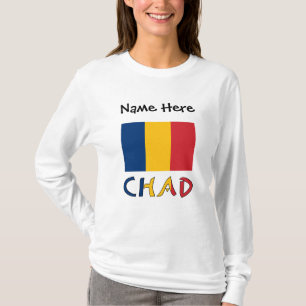 Tschad und tschadische Flagge Personalisiert T-Shirt