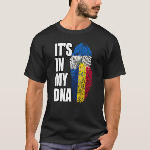 Tschadian und Nicaraguan Mix-DNA-Flagge T-Shirt