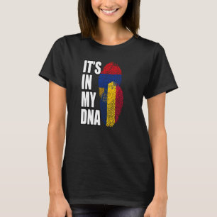 Tschadisch- Armenische Misch-DNA-Flagge-Erbe T-Shirt
