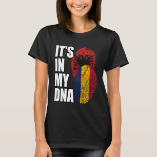 Tschadisch und albanisch gemischte DNA-Flagge-Heri T-Shirt