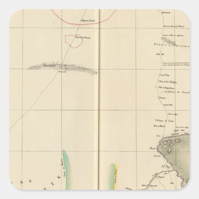 Tschadsee-Region, Afrika Quadratischer Aufkleber (Vorderseite)