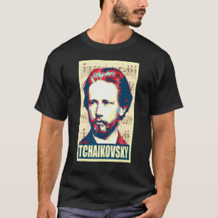 Tschaikowski Musiknoten Pop Art T-Shirt