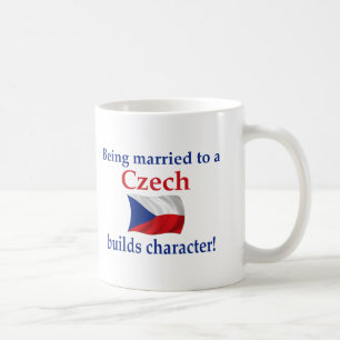 Tscheche errichtet Charakter Tasse