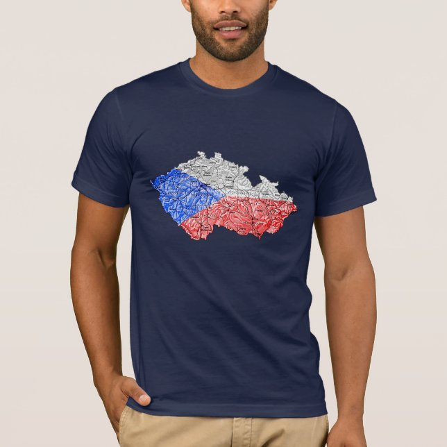 Tschechien Flagcolor Map T - Shirts (Vorderseite)