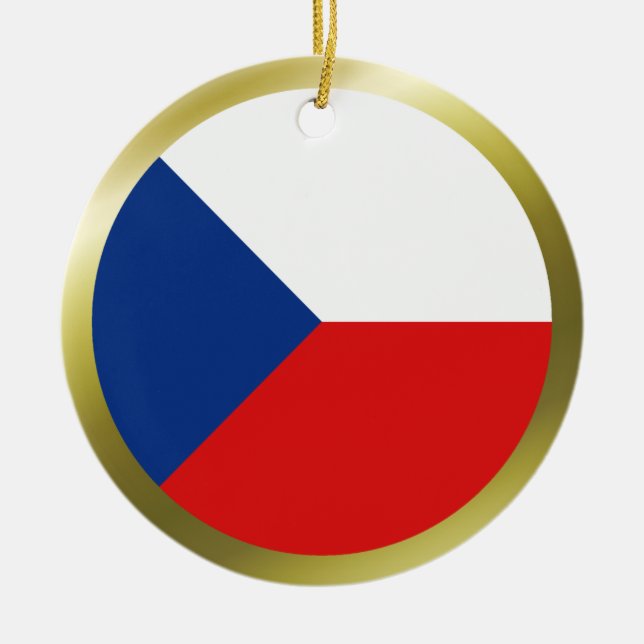 Tschechien Flaggenverzierung Keramik Ornament (Vorne)