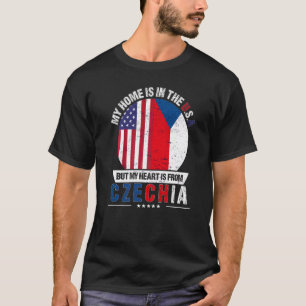 Tschechisch amerikanisches Patriot Herz ist aus Ts T-Shirt