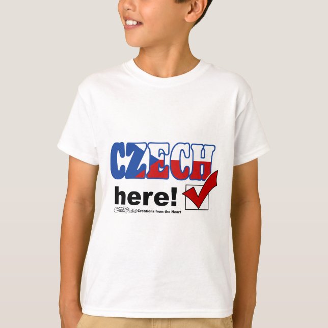 Tschechisch Hier (hell) T-Shirt (Vorderseite)