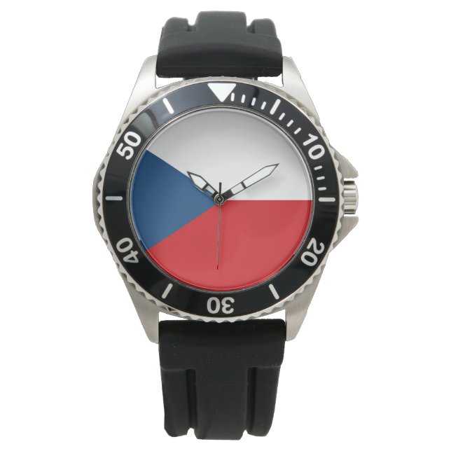 Tschechische Flagge Armbanduhr (Vorderseite)