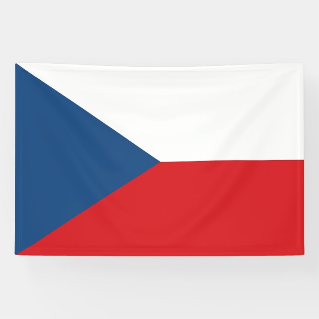 Tschechische Flagge Banner (Horizontal)