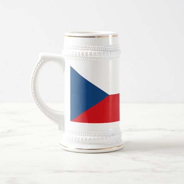 Tschechische Flagge Bierglas (Links)