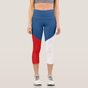 Tschechische Flagge Capri Leggings