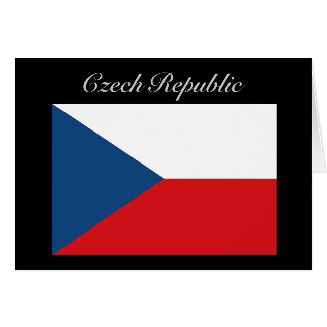 Tschechische Flagge - Ceska Republika (Vorderseite (Horizontal))
