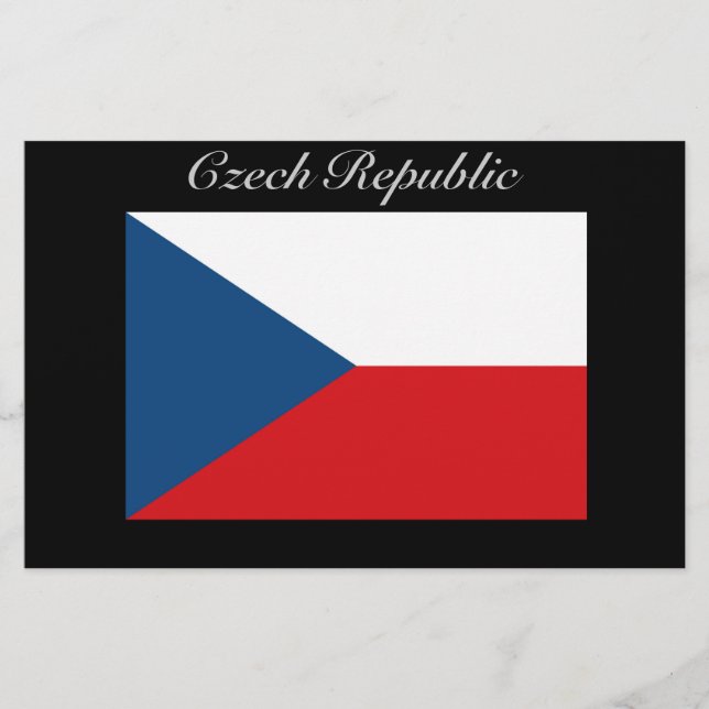 Tschechische Flagge - Ceska Republika Briefpapier (Vorderseite)