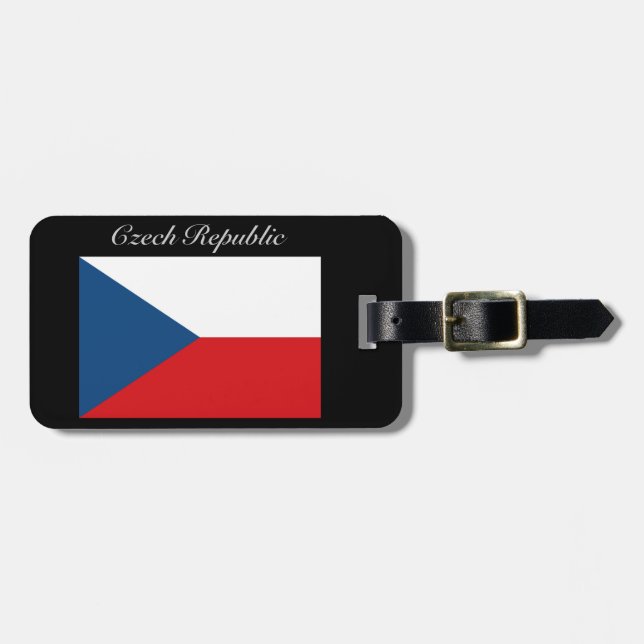 Tschechische Flagge - Ceska Republika Gepäckanhänger (Vorderseite horizontal)