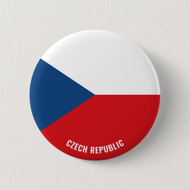 Tschechische Flagge Charming Patriotic Button (Vorderseite)