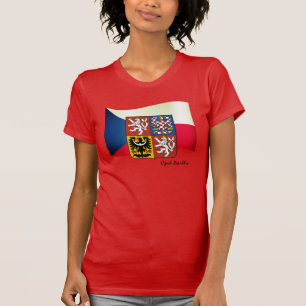 Tschechische Flagge, Emblem und tschechische Mode  T-Shirt