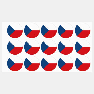 Tschechische Flagge Etiketten