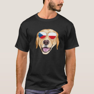 Tschechische Flagge Gelber Labrador Retriever Tsch T-Shirt