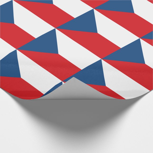 Tschechische Flagge Geschenkpapier (Ecke)