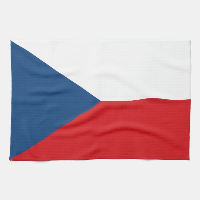 Tschechische Flagge Geschirrtuch (Horizontal)