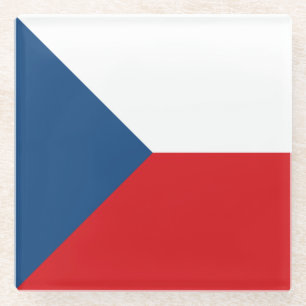 Tschechische Flagge Glasuntersetzer