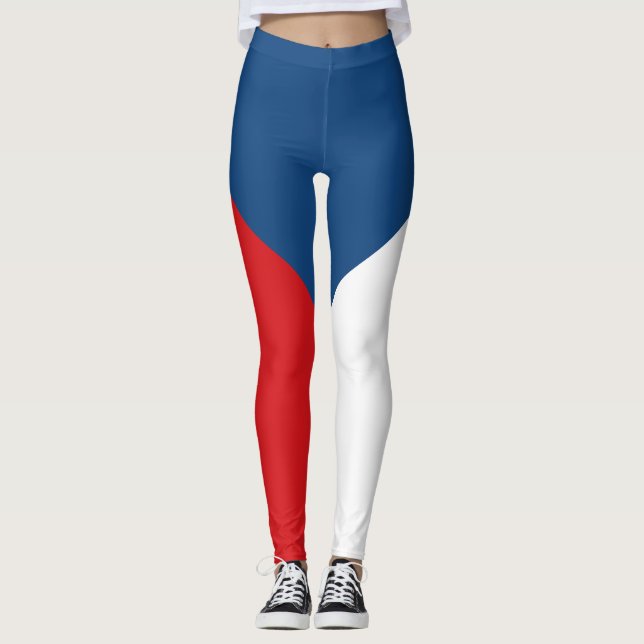 Tschechische Flagge Leggings (Vorderseite)